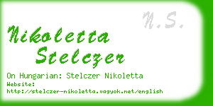 nikoletta stelczer business card